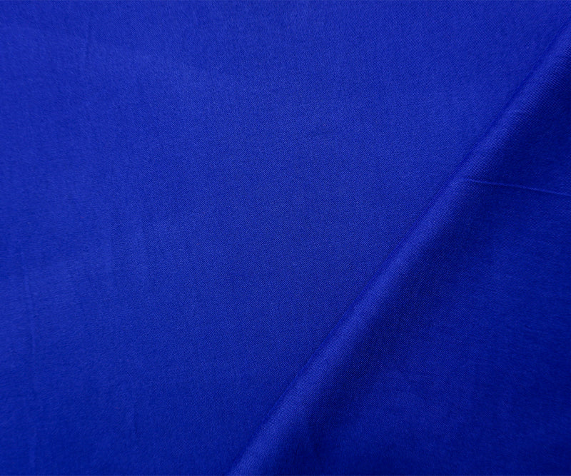 Blue Rayon Solid Challis Woven Fabric