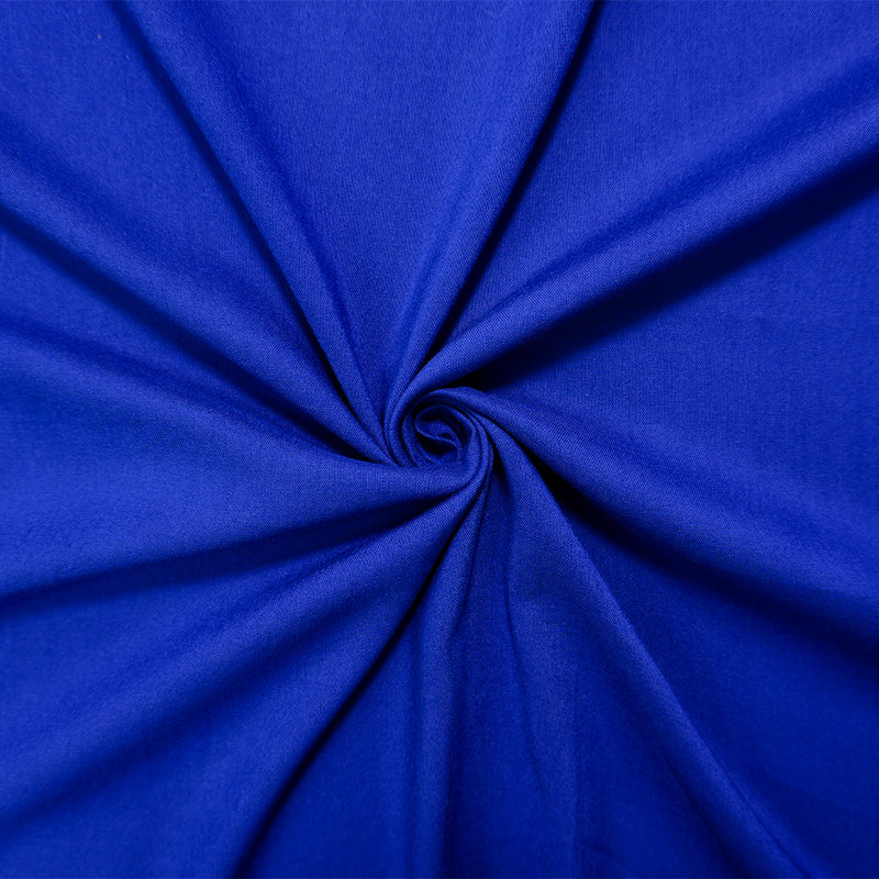 Blue Rayon Solid Challis Woven Fabric