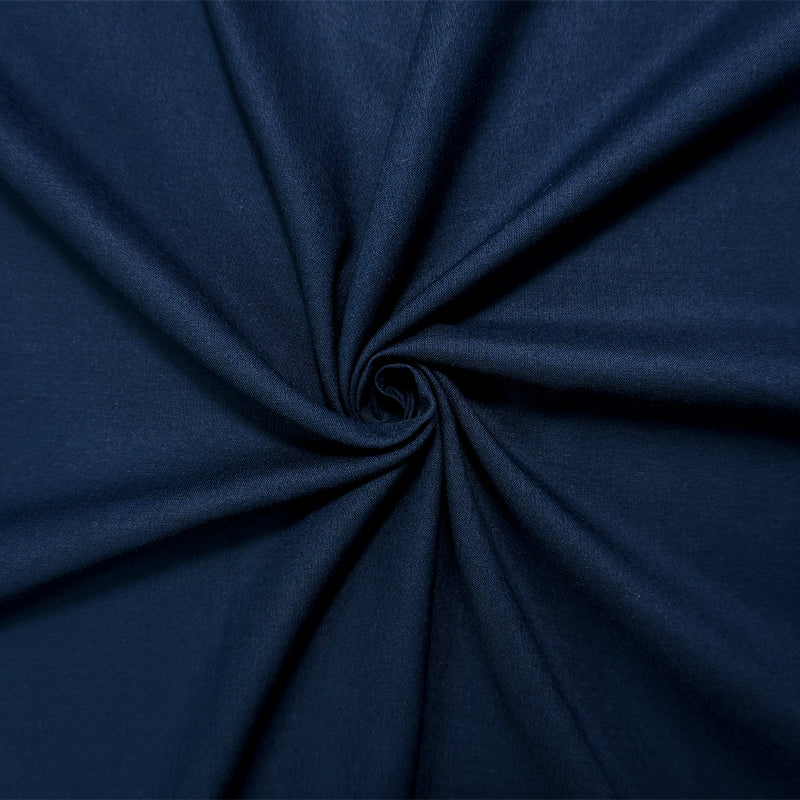 Navy Blue Rayon Solid Challis Woven Fabric