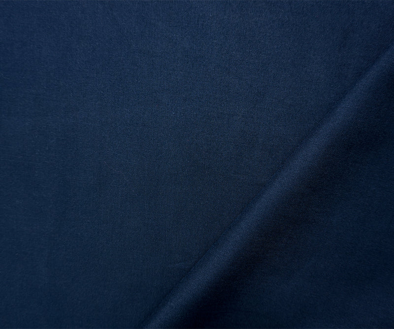 Navy Blue Rayon Solid Challis Woven Fabric