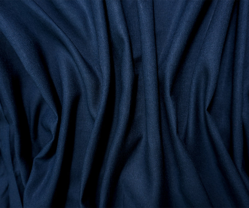 Navy Blue Rayon Solid Challis Woven Fabric