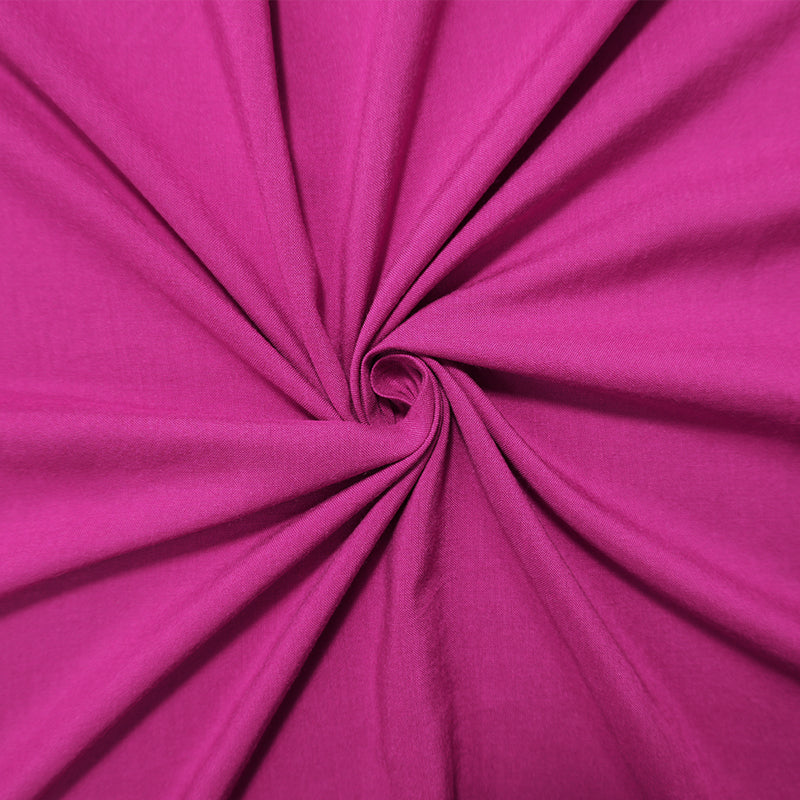 Magenta Purple Rayon Solid Challis Woven Fabric