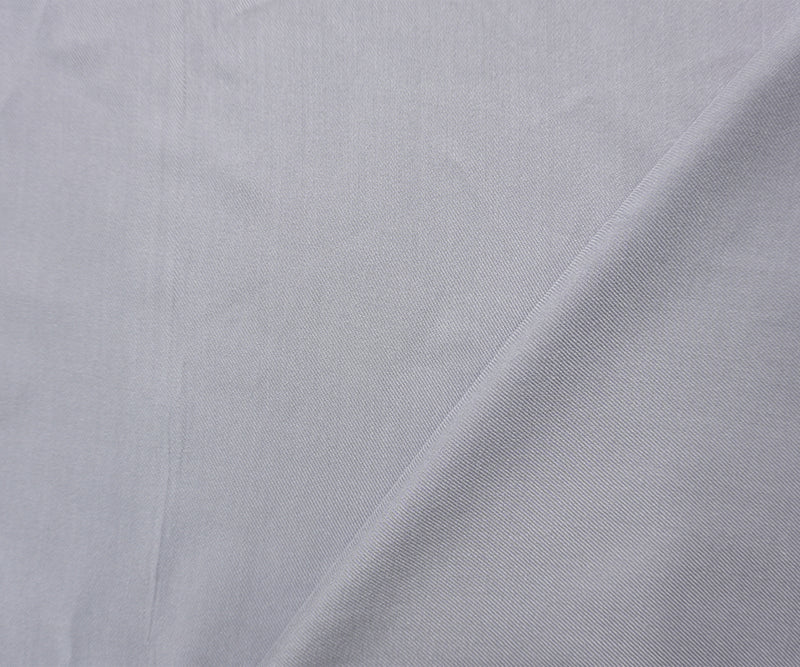 Gray Rayon Solid Twill Woven Fabric