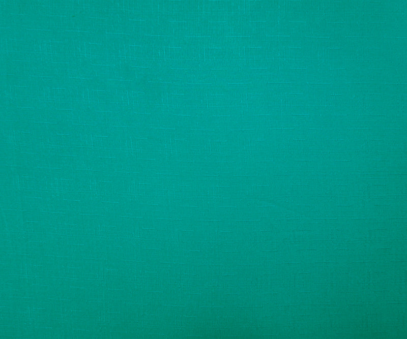Turquoise Rayon Solid Cross Hatch Linen-Look Challis Woven Fabric
