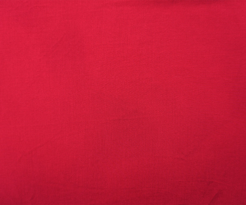 Red Rayon Solid Challis Woven Fabric