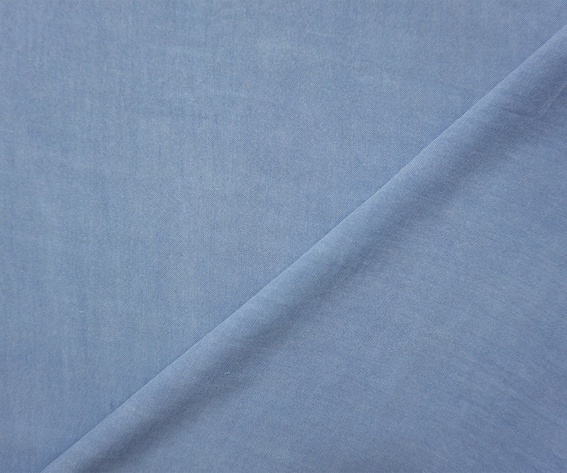 Blue Rayon Solid Challis Woven Fabric