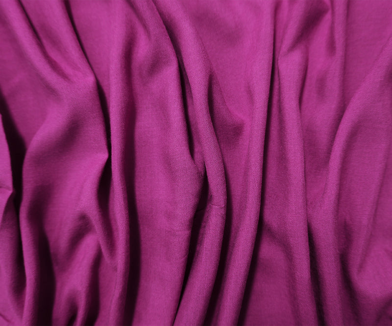 Purple Rayon Solid Challis Woven Fabric