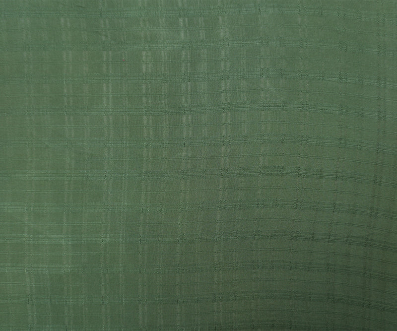 Green Rayon Plaid-Check Challis Woven Fabric