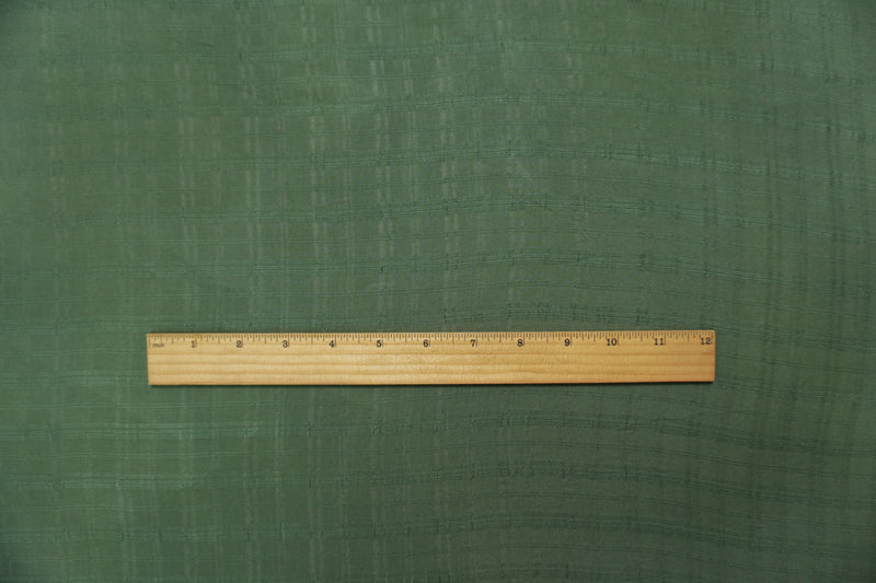 Green Rayon Plaid-Check Challis Woven Fabric