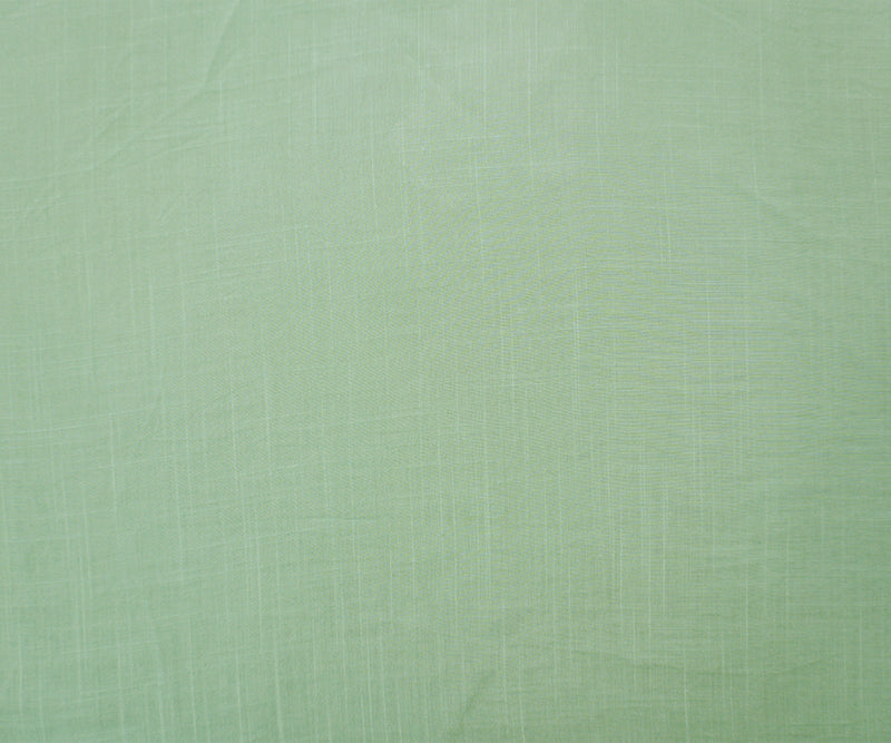 Pastel Green Rayon Solid Cross Hatch Linen-Look Challis Woven Fabric