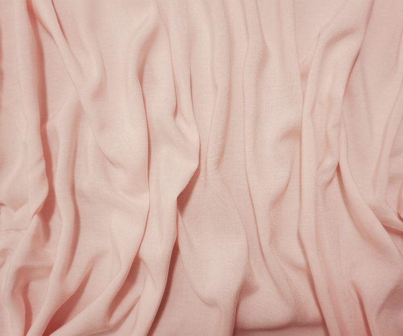 Light Pink Rayon Solid Challis Woven Fabric