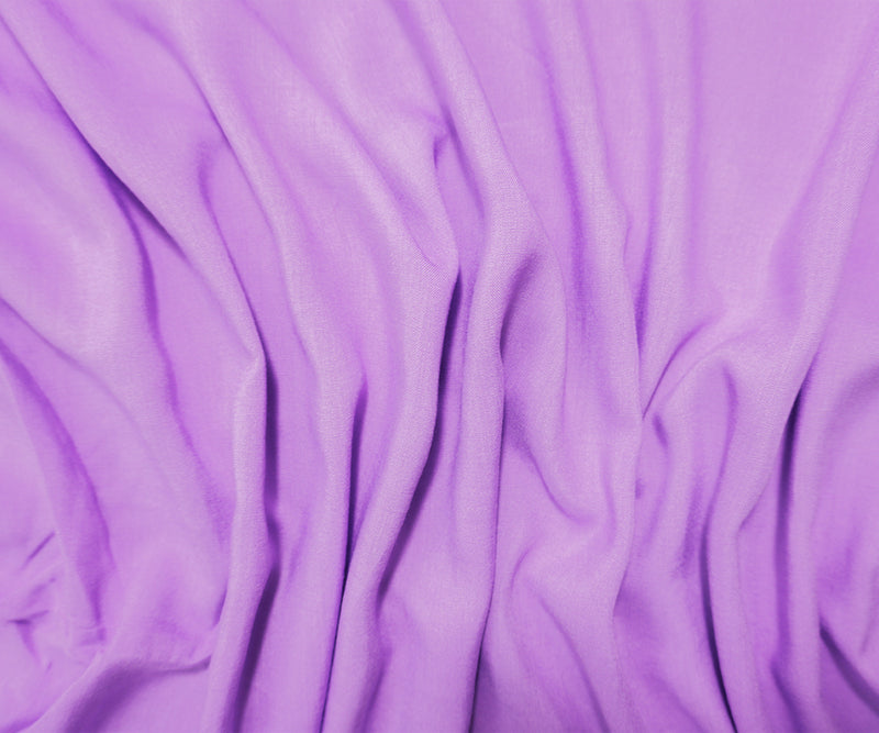 Lilac Purple Rayon Solid Challis Woven Fabric