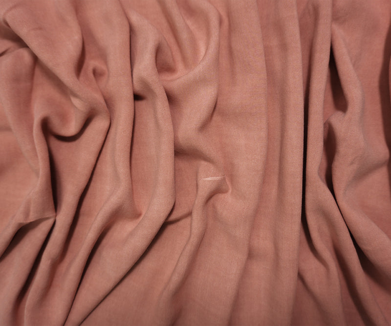 Peach Pink Rayon Solid Challis Woven Fabric