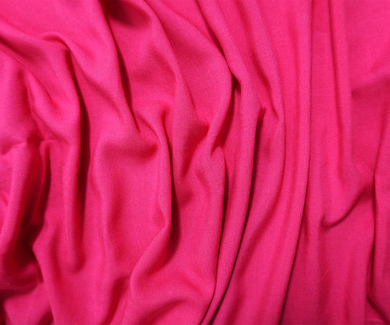 Pink Rayon Solid Challis Woven Fabric