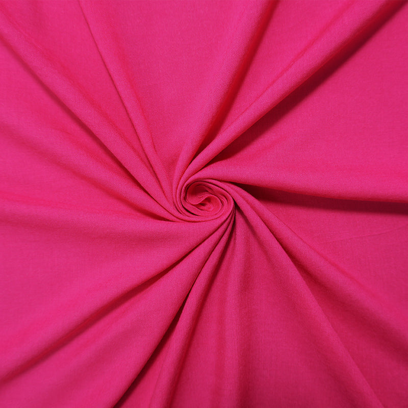 Pink Rayon Solid Challis Woven Fabric