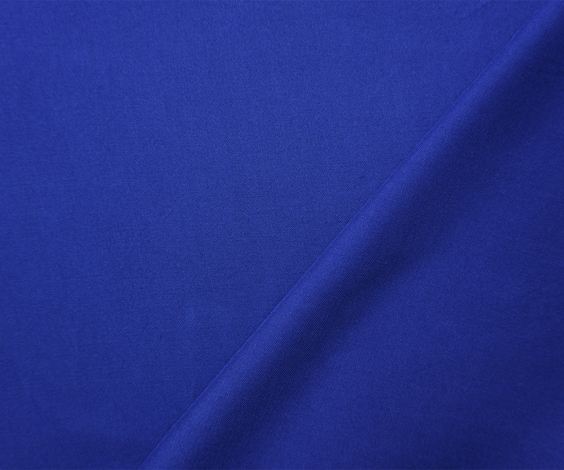 Cobalt Blue Rayon Solid Challis Woven Fabric