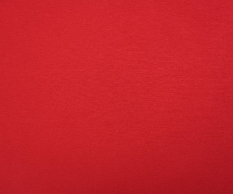 Red Nylon Blend Stretch Solid Ponte De Roma Double Knit Fabric