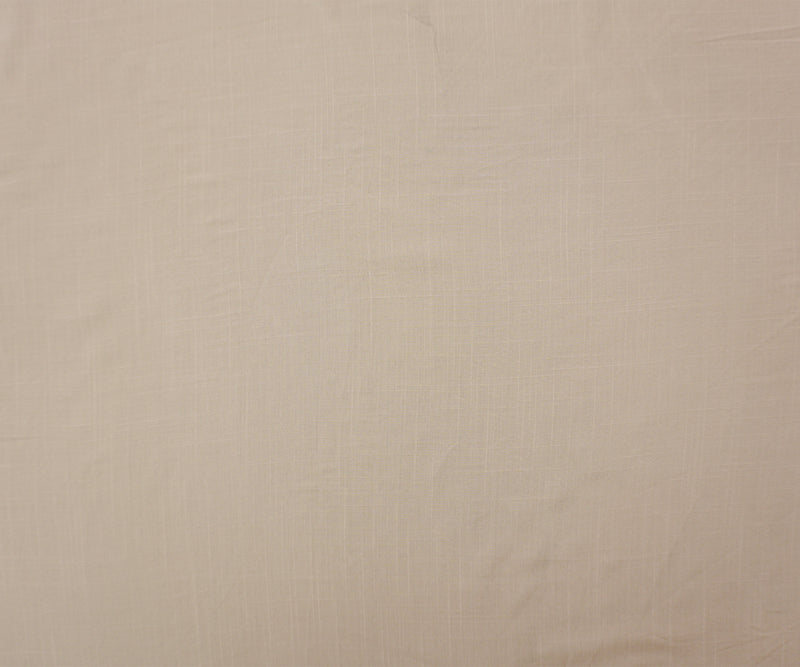 Beige Rayon Solid Cross Hatch Linen-Look Challis Woven Fabric