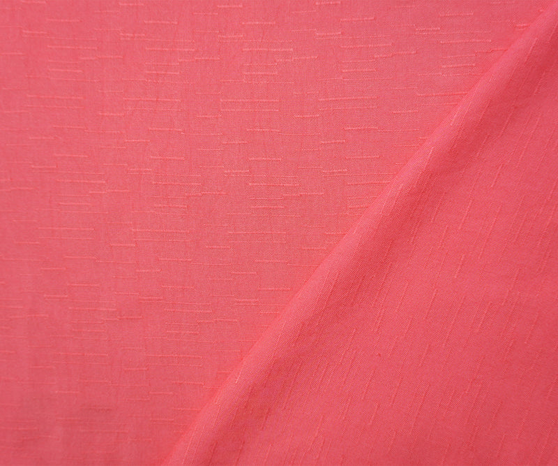 Pink Rayon Slub Linen-Look Challis Woven Fabric