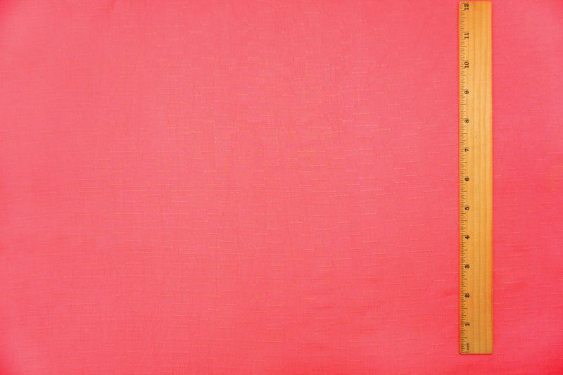 Pink Rayon Slub Linen-Look Challis Woven Fabric