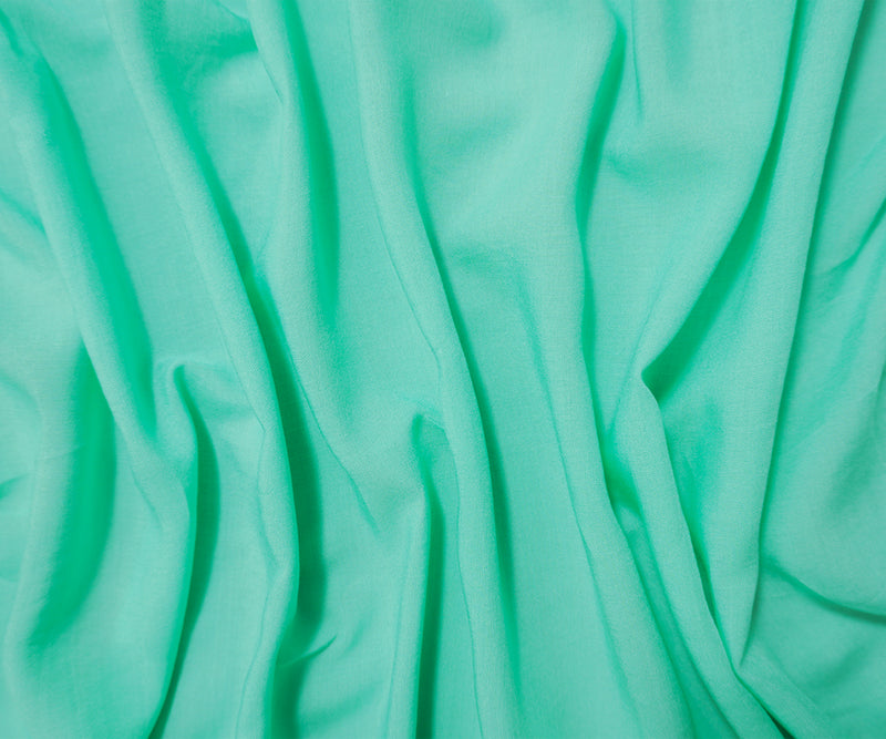 Light Green Rayon Solid Challis Woven Fabric