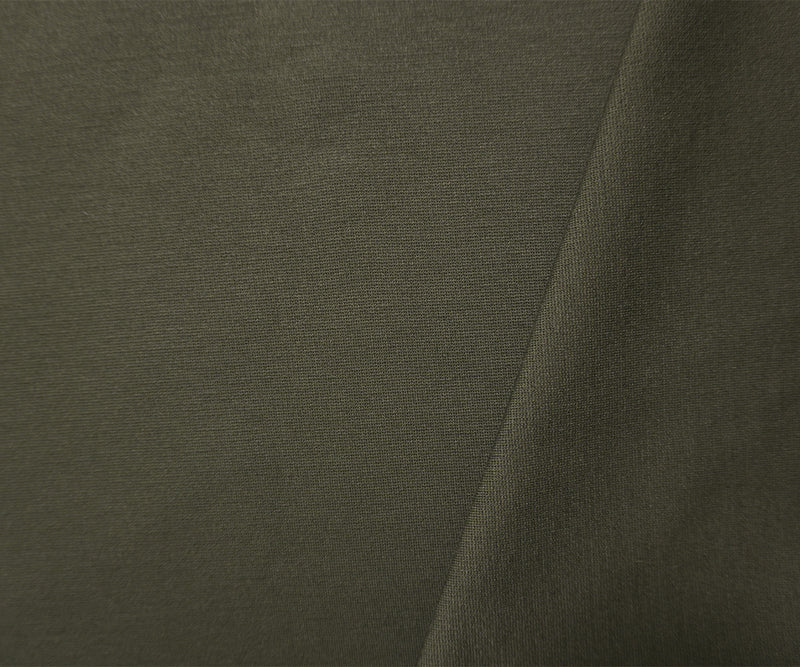 Deep Green Nylon Blend Stretch Solid Ponte De Roma Double Knit Fabric