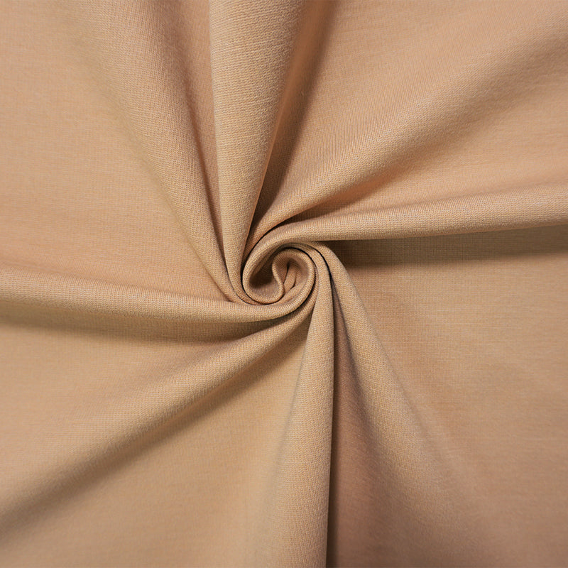 Beige Nylon Blend Stretch Solid Ponte De Roma Double Knit Fabric
