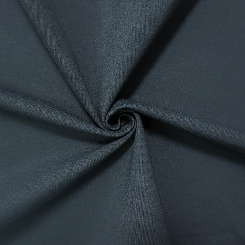 Gray Nylon Blend Stretch Solid Ponte De Roma Double Knit Fabric