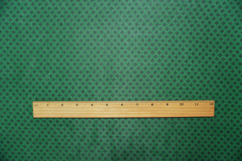 Green-Black Poly Diamond Printed Chiffon Woven Fabric