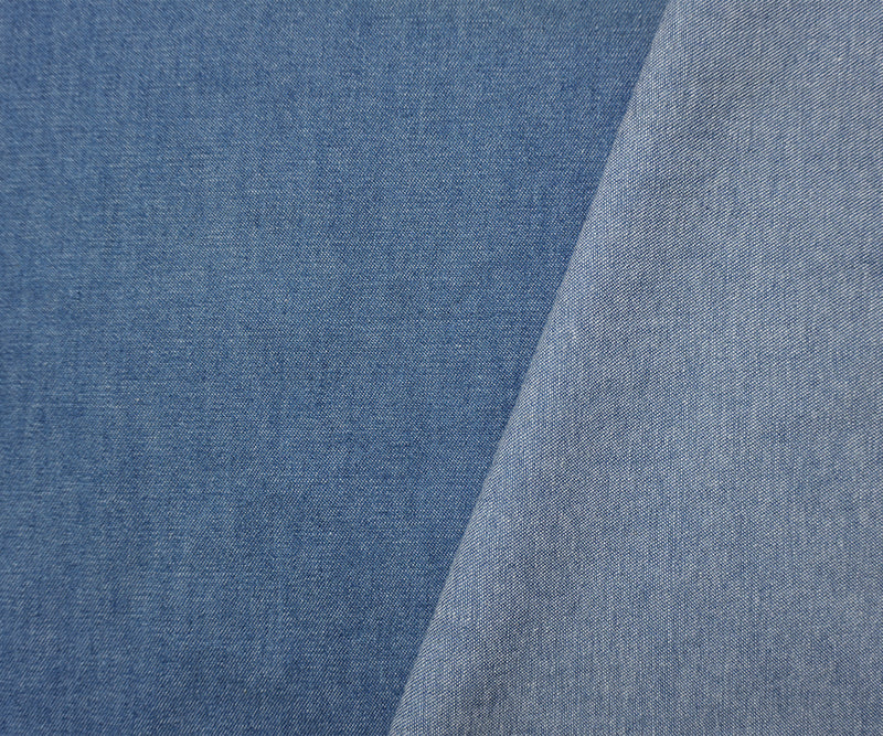 Blue 6 oz. Washed Cotton Denim Woven Fabric