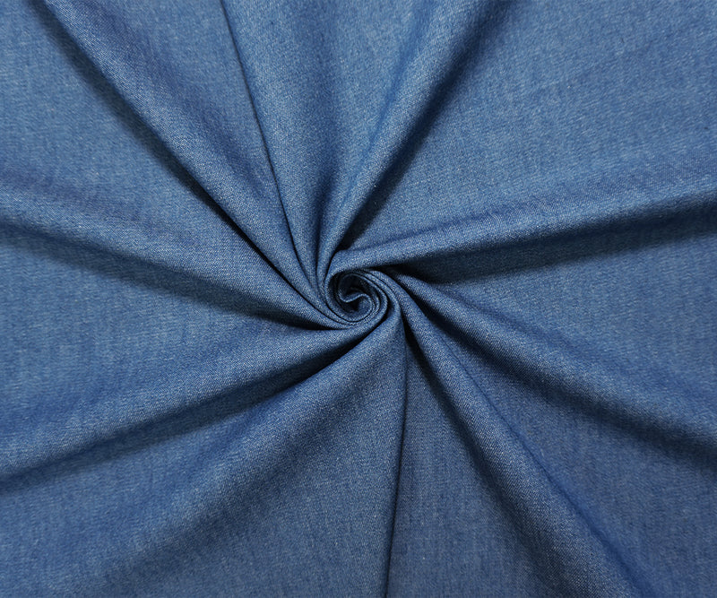 Blue 6 oz. Washed Cotton Denim Woven Fabric