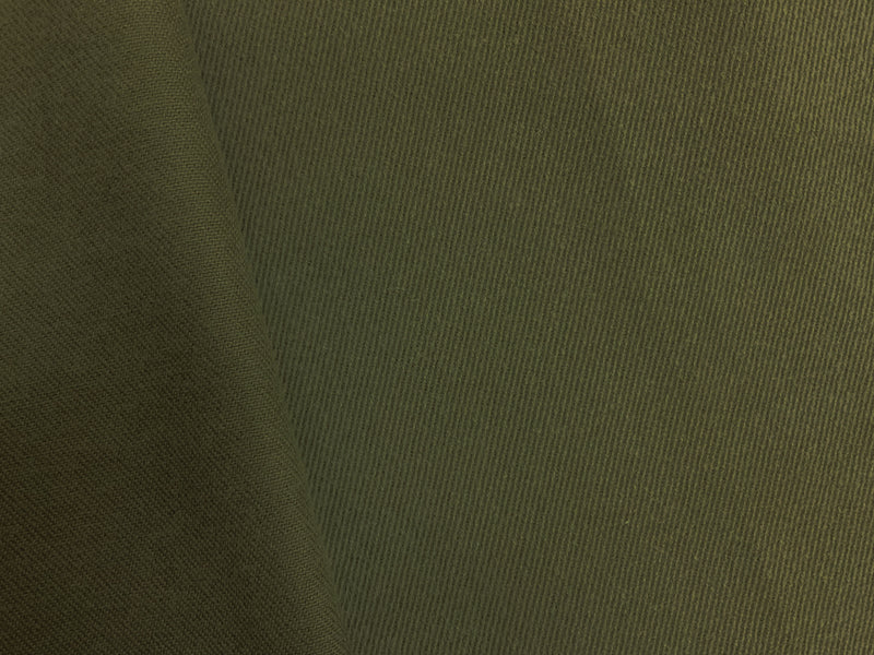 Army Green 10 oz. Cotton Brushed Face Bull Denim Woven Fabric