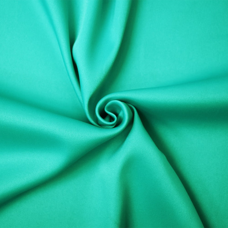 Turquoise Poly Spandex Stretch Solid Stretch Lamour Woven Fabric