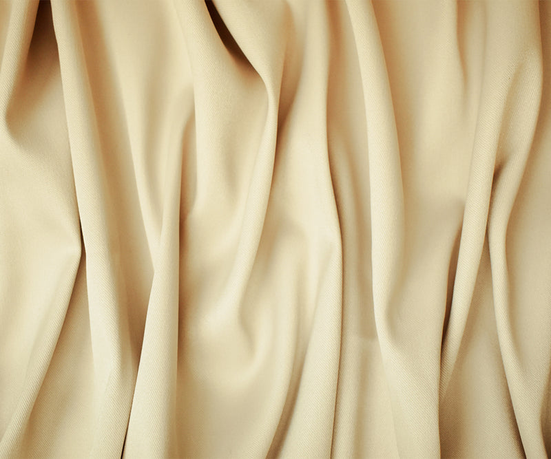 Beige Poly Spandex Stretch Solid Stretch Lamour Woven Fabric