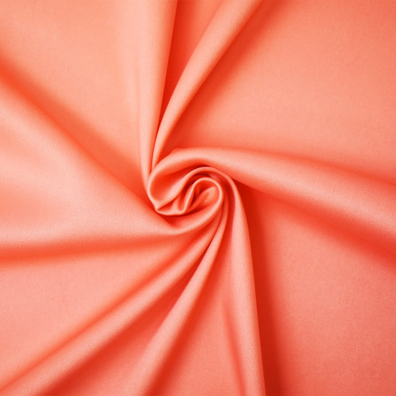Orange Poly Spandex Stretch Solid Stretch Lamour Woven Fabric