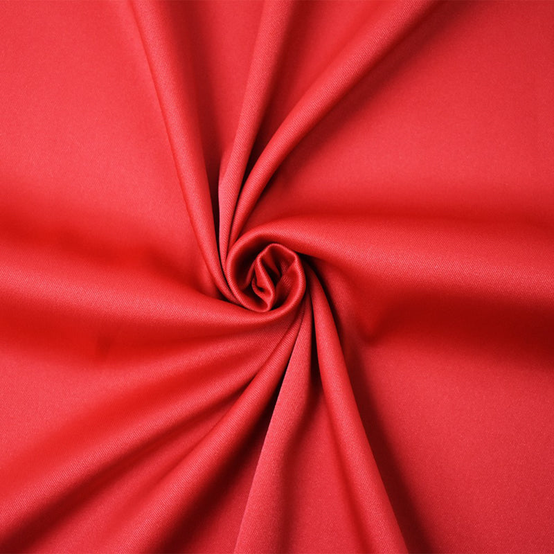 Red Poly Spandex Stretch Solid Stretch Lamour Woven Fabric