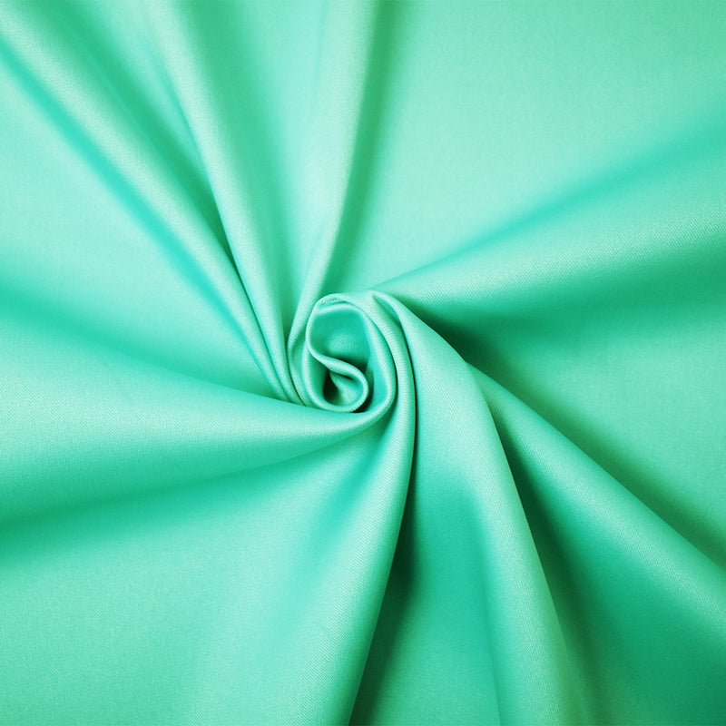 Green Poly Spandex Stretch Solid Stretch Lamour Woven Fabric