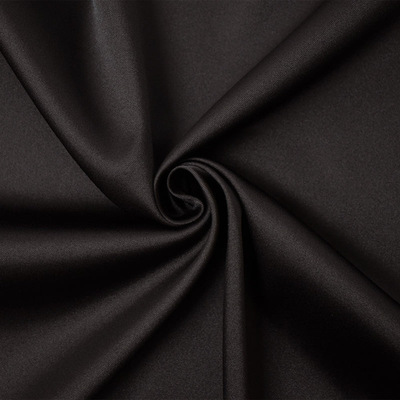 Deep Brown Poly Spandex Stretch Solid Stretch Lamour Woven Fabric