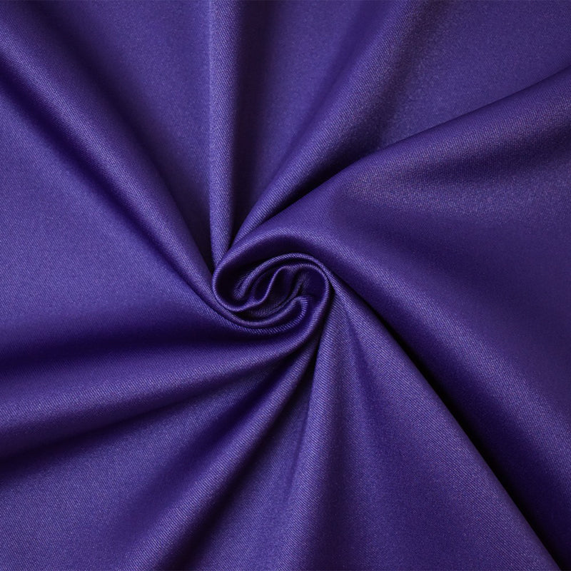 Dark Indigo Blue Poly Spandex Solid Stretch Lamour Woven Fabric