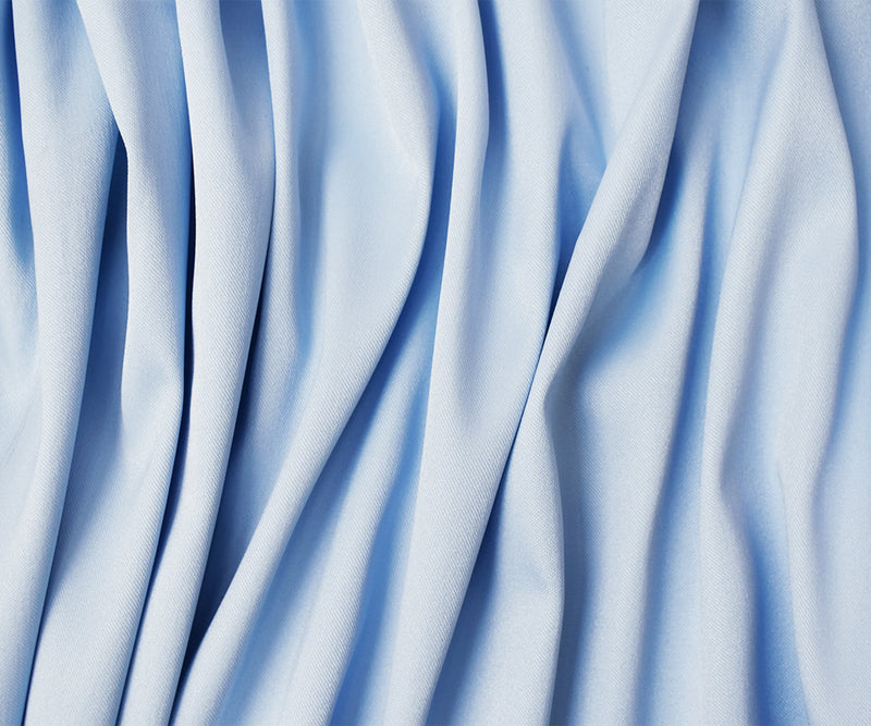 Light Blue Poly Spandex Stretch Solid Stretch Lamour Woven Fabric