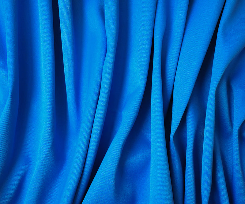 Blue Poly Spandex Stretch Solid Stretch Lamour Woven Fabric