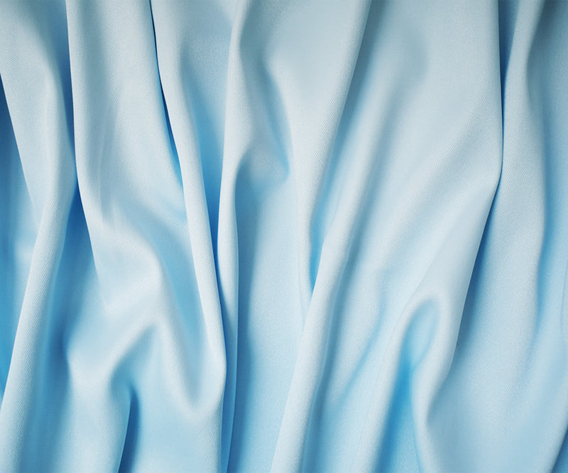 Light Blue Poly Spandex Stretch Solid Stretch Lamour Woven Fabric
