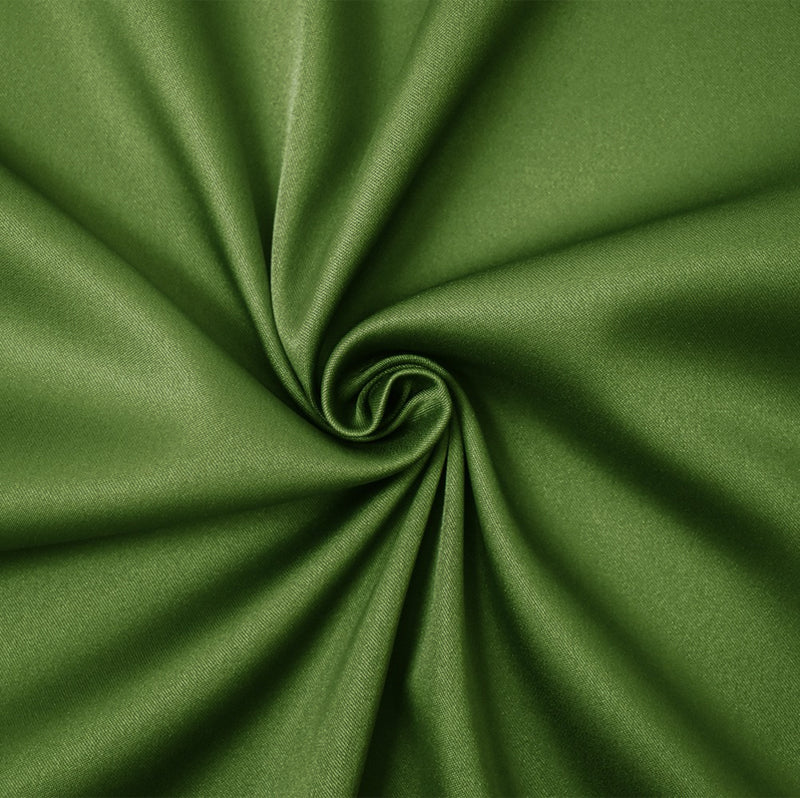 Green Poly Spandex Stretch Solid Stretch Lamour Woven Fabric