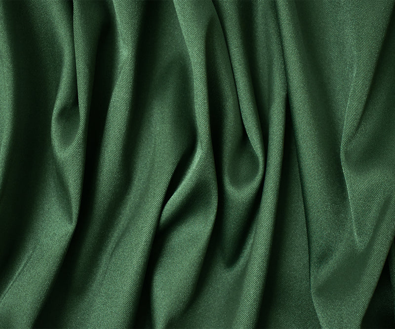 Dark Green Poly Spandex Stretch Solid Stretch Lamour Woven Fabric