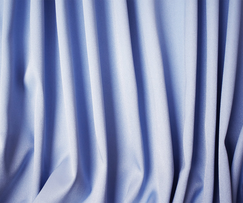 Blue Poly Spandex Stretch Solid Stretch Lamour Woven Fabric