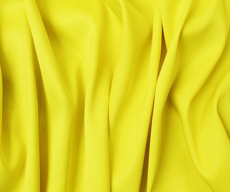 Yellow Poly Spandex Stretch Solid Stretch Lamour Woven Fabric