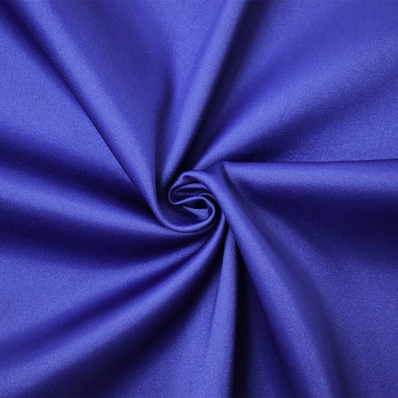 Dark Blue Poly Spandex Stretch Solid Stretch Lamour Woven Fabric