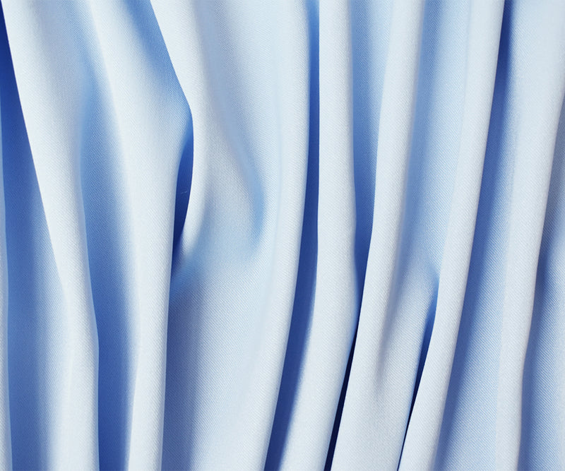 Light Blue Poly Spandex Stretch Solid Stretch Lamour Woven Fabric