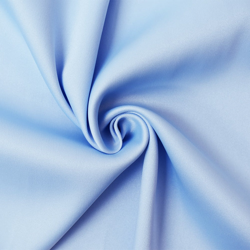 Light Blue Poly Spandex Stretch Solid Stretch Lamour Woven Fabric