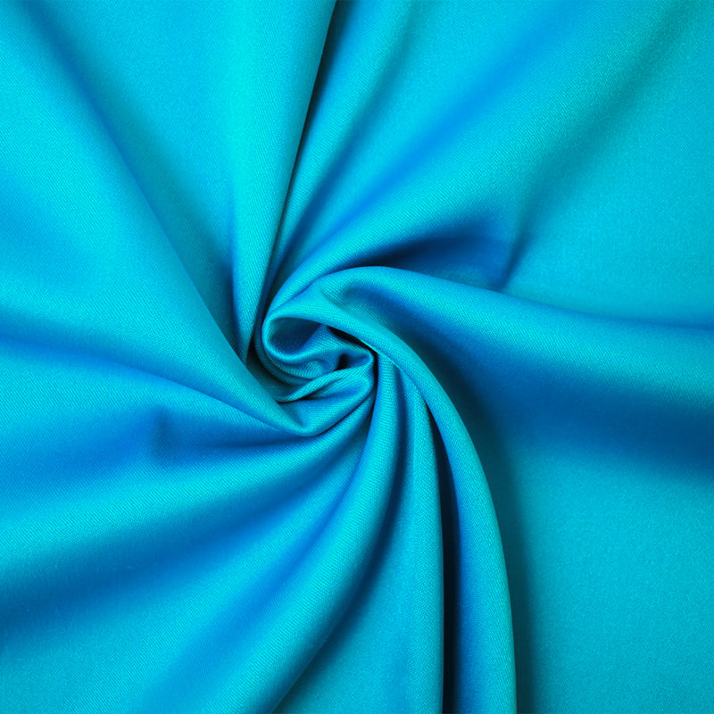 Aqua Blue Poly Spandex Stretch Solid Stretch Lamour Woven Fabric